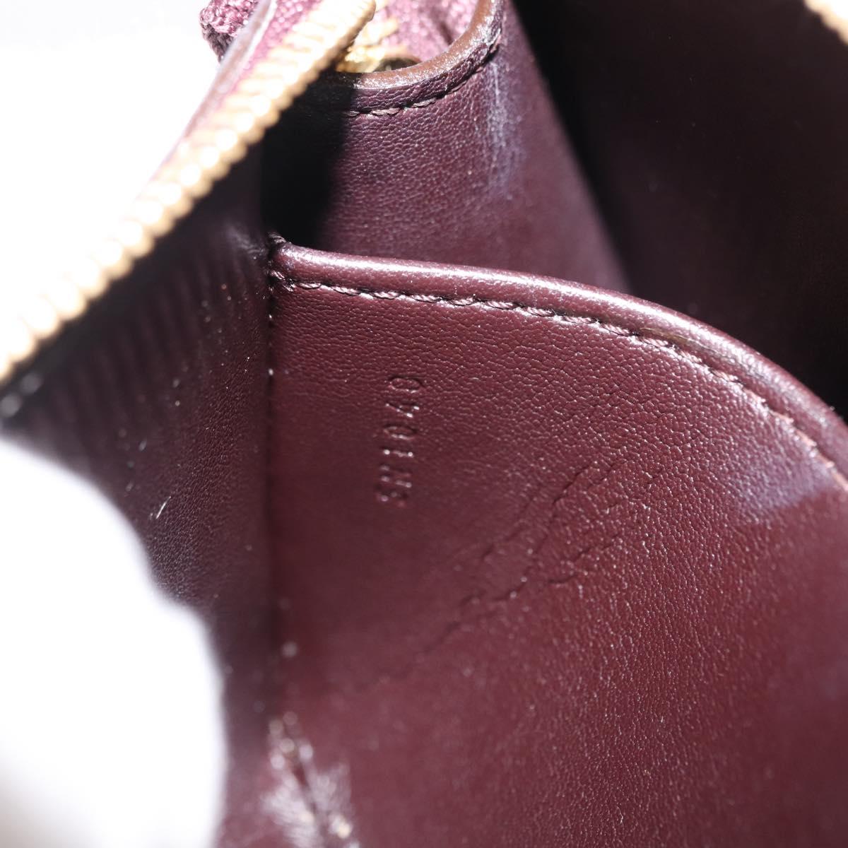 LOUIS VUITTON Monogram Vernis Trousse Pouch Amarante M93565 LV Auth bs30248