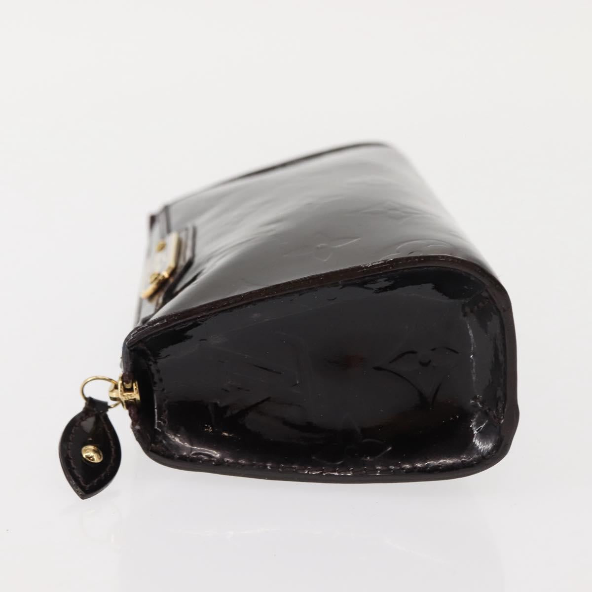 LOUIS VUITTON Monogram Vernis Trousse Pouch Amarante M93565 LV Auth bs30248