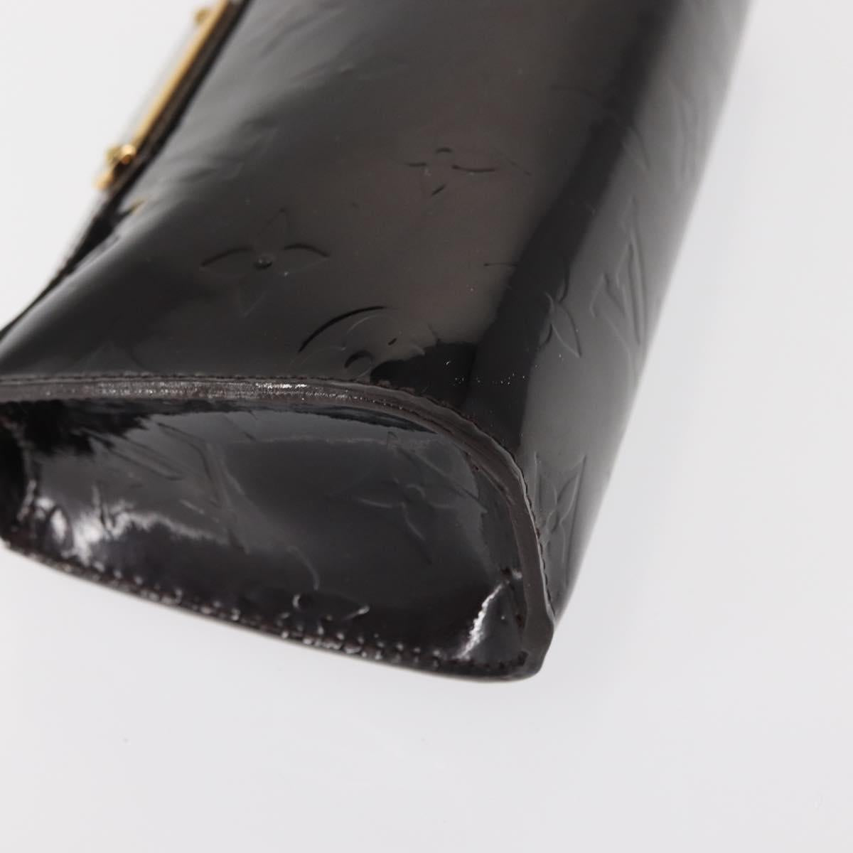 LOUIS VUITTON Monogram Vernis Trousse Pouch Amarante M93565 LV Auth bs30248