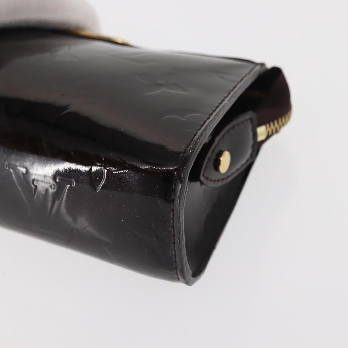 LOUIS VUITTON Monogram Vernis Trousse Pouch Amarante M93565 LV Auth bs30248