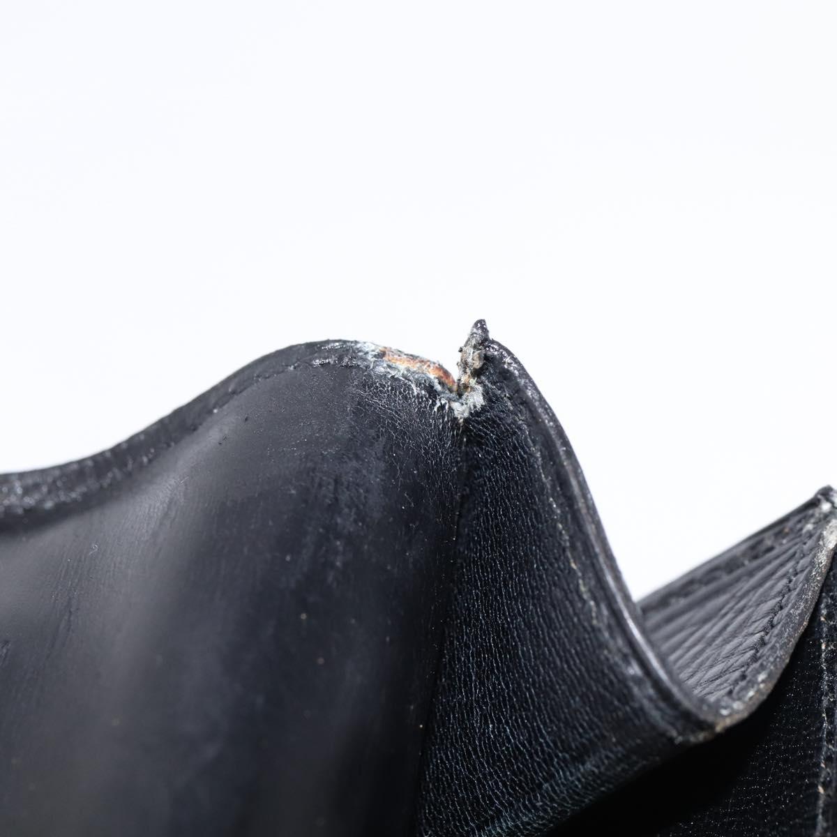 HERMES Sac Adepeche Shoulder Bag Leather Black Gold Auth bs30251