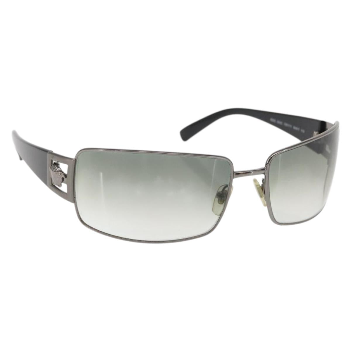 VERSACE Medusa Sunglasses Plastic Black Auth bs30255