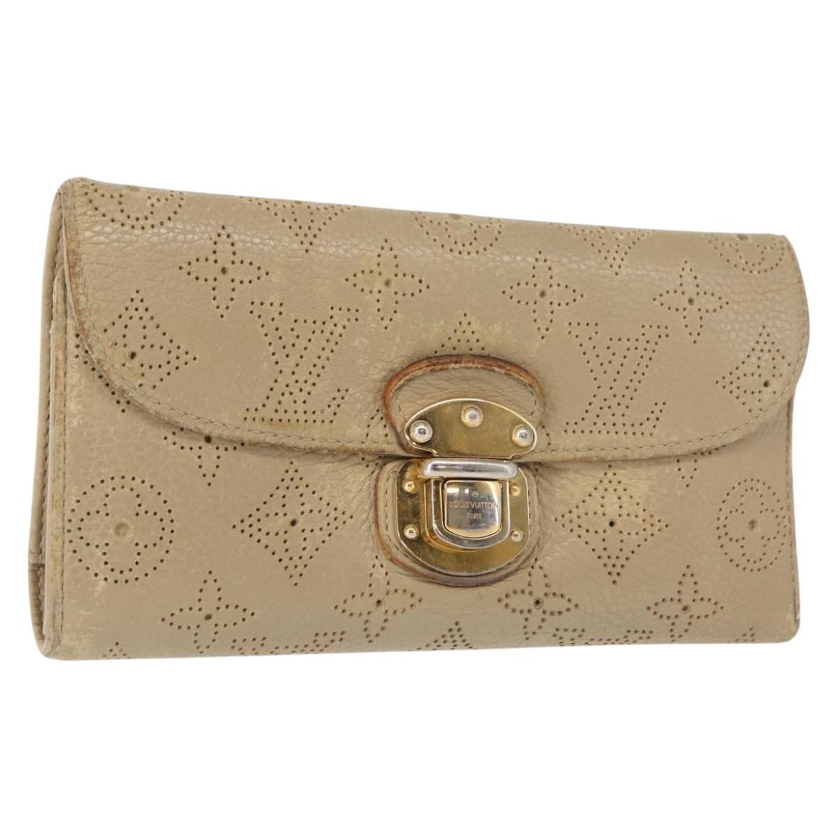 LOUIS VUITTON Mahina Portefeuille Amelia Long Wallet Lilac M58132 Auth bs30256