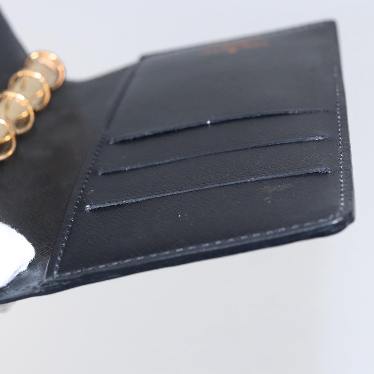 LOUIS VUITTON Epi Agenda PM Day Planner Cover Black R20092 LV Auth bs30258