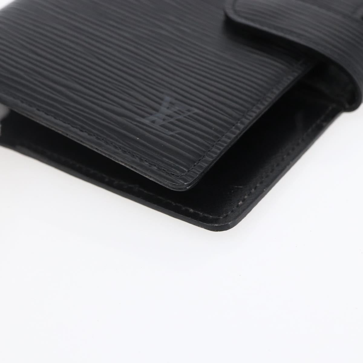 LOUIS VUITTON Epi Agenda PM Day Planner Cover Black R20092 LV Auth bs30258