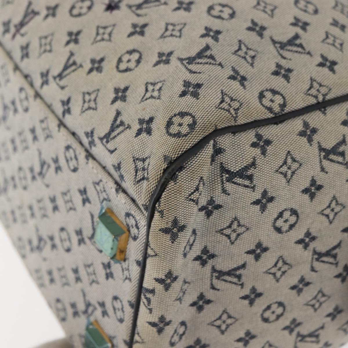 LOUIS VUITTON Monogram Mini Josephine GM Hand Bag Navy M92211 LV Auth bs30259