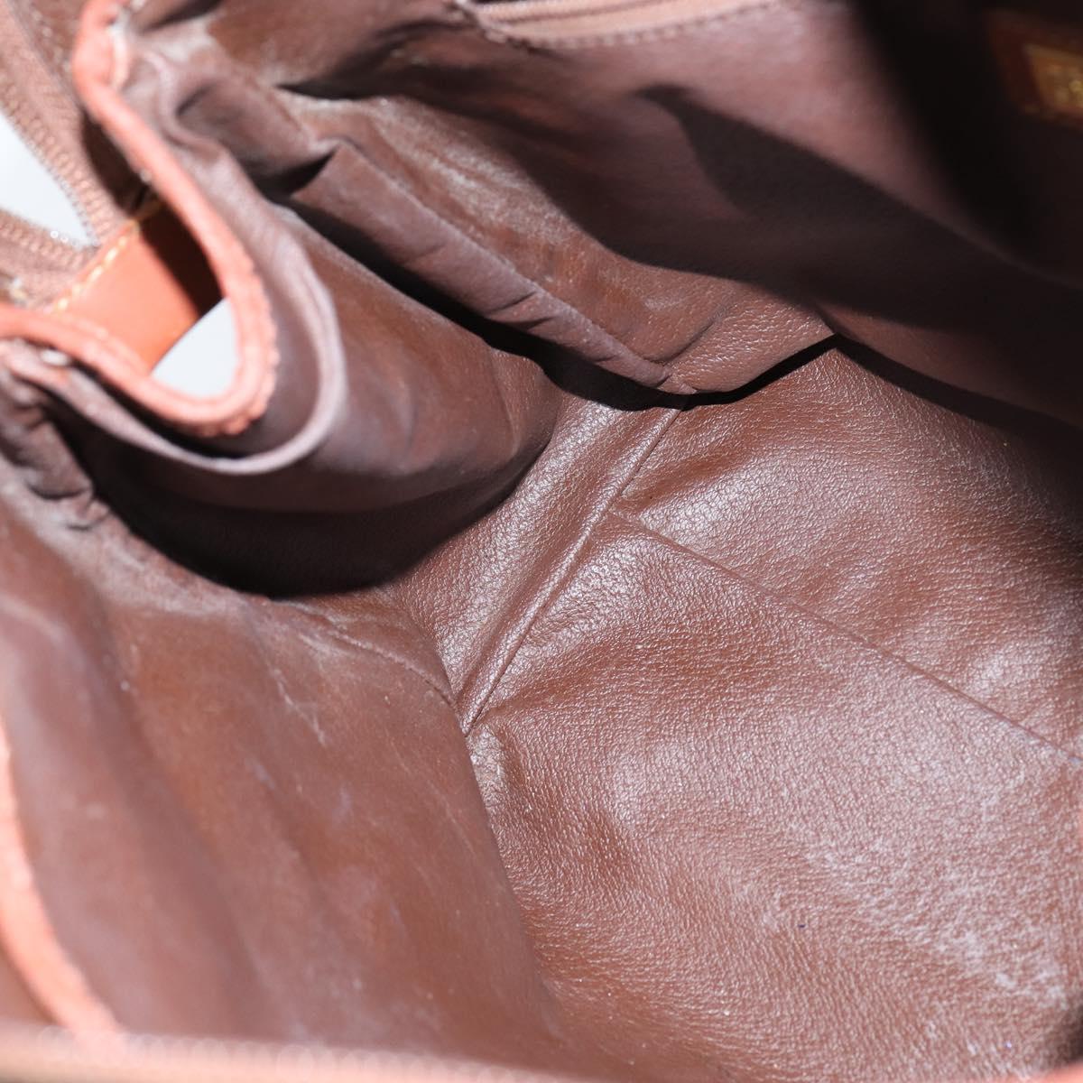 Burberrys Nova Check Hand Bag PVC 2way Beige Gold Auth bs30261