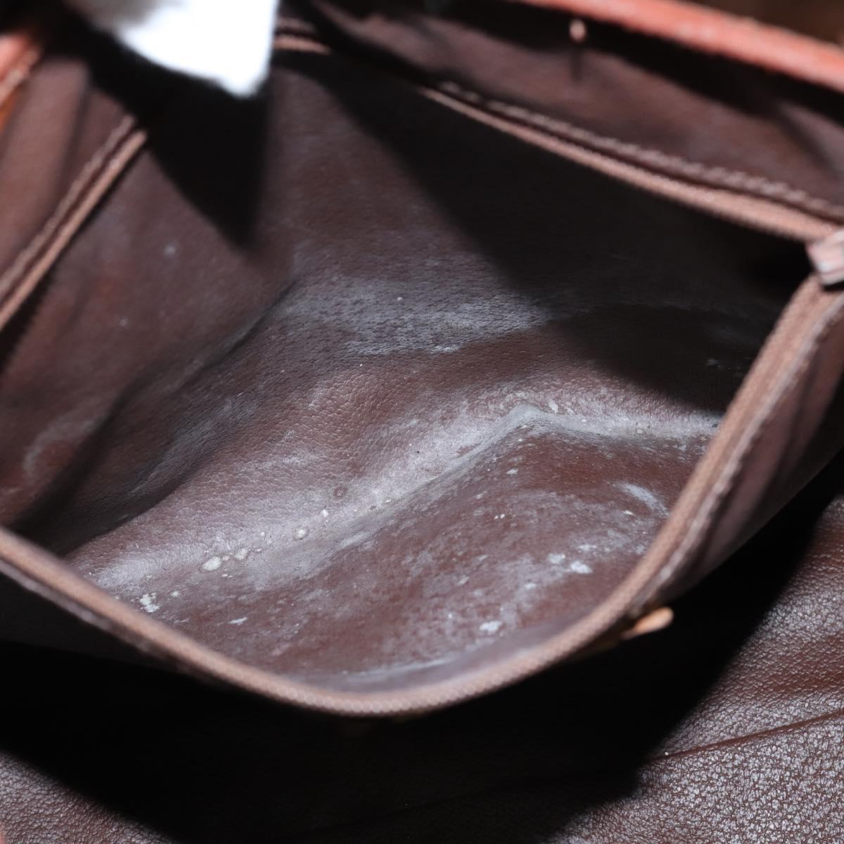 Burberrys Nova Check Hand Bag PVC 2way Beige Gold Auth bs30261