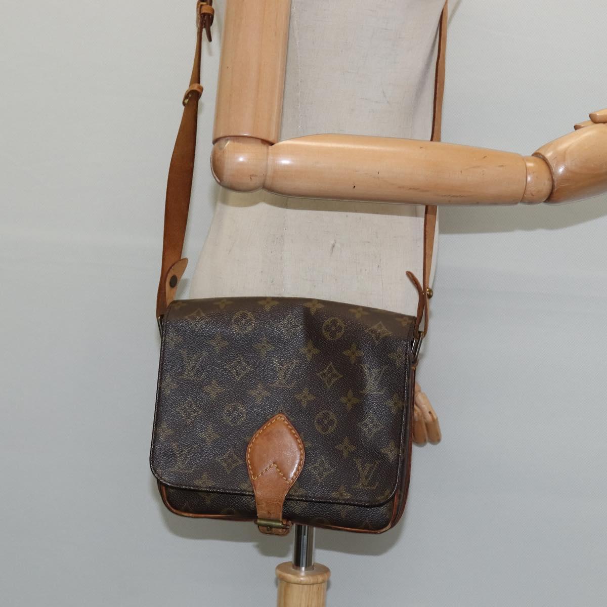 LOUIS VUITTON Monogram Cartouchiere MM Shoulder Bag M51253 LV Auth bs30263