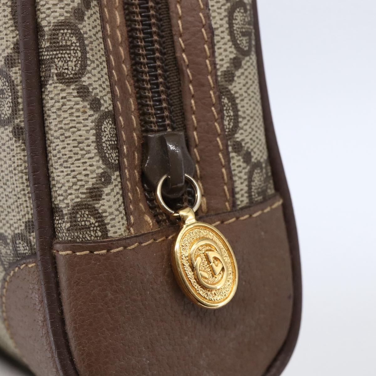 GUCCI GG Supreme Clutch Bag PVC Beige Gold 014 58 6094 Auth bs30264