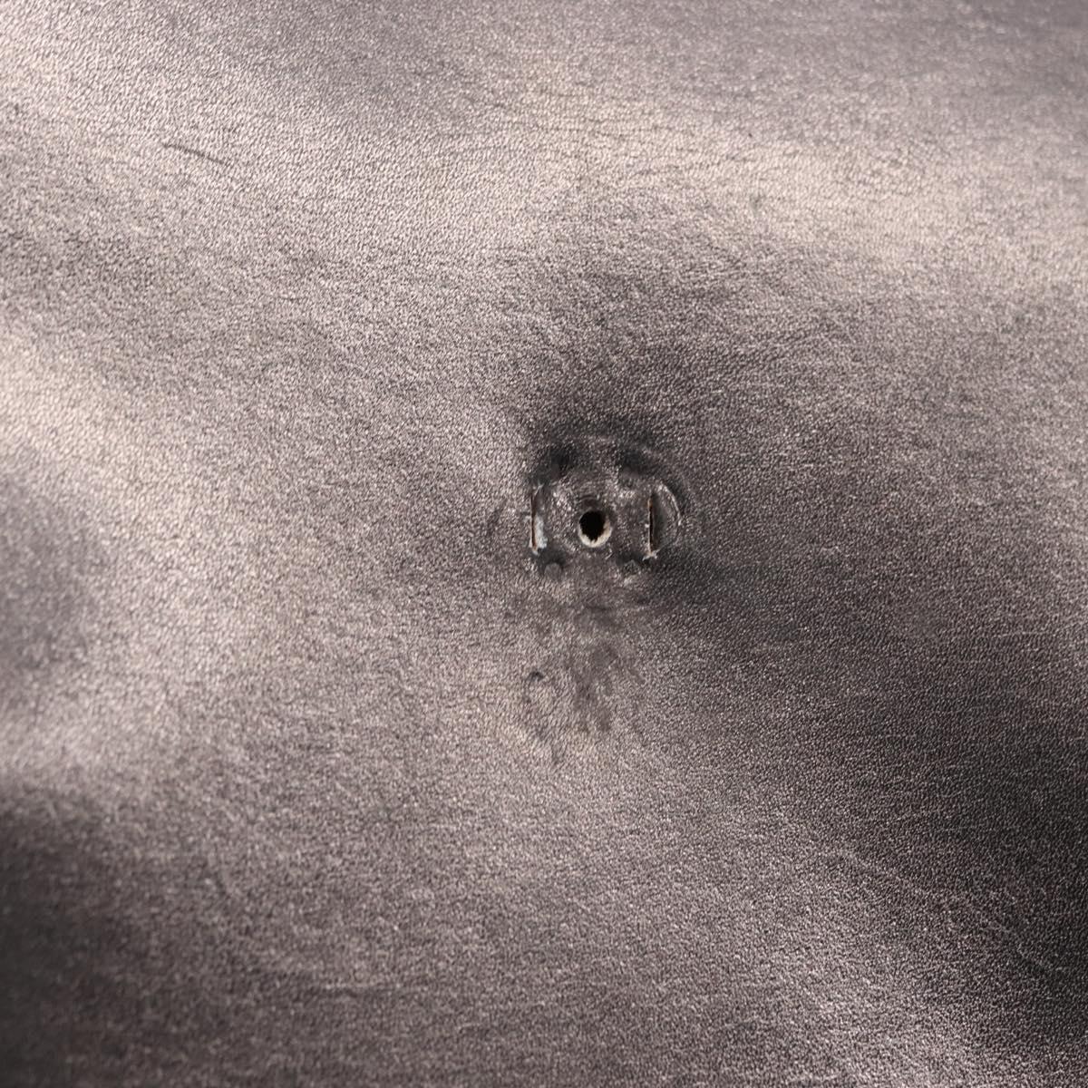 Christian Dior Hand Bag Leather Black Gold Auth bs30277