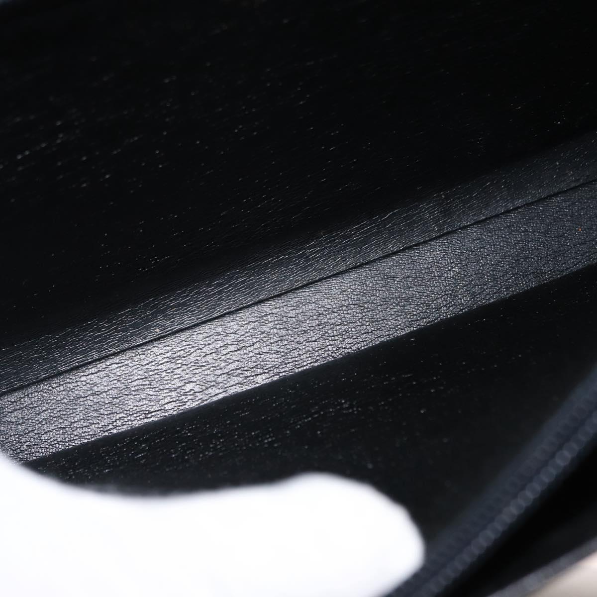 Christian Dior Hand Bag Leather Black Gold Auth bs30277