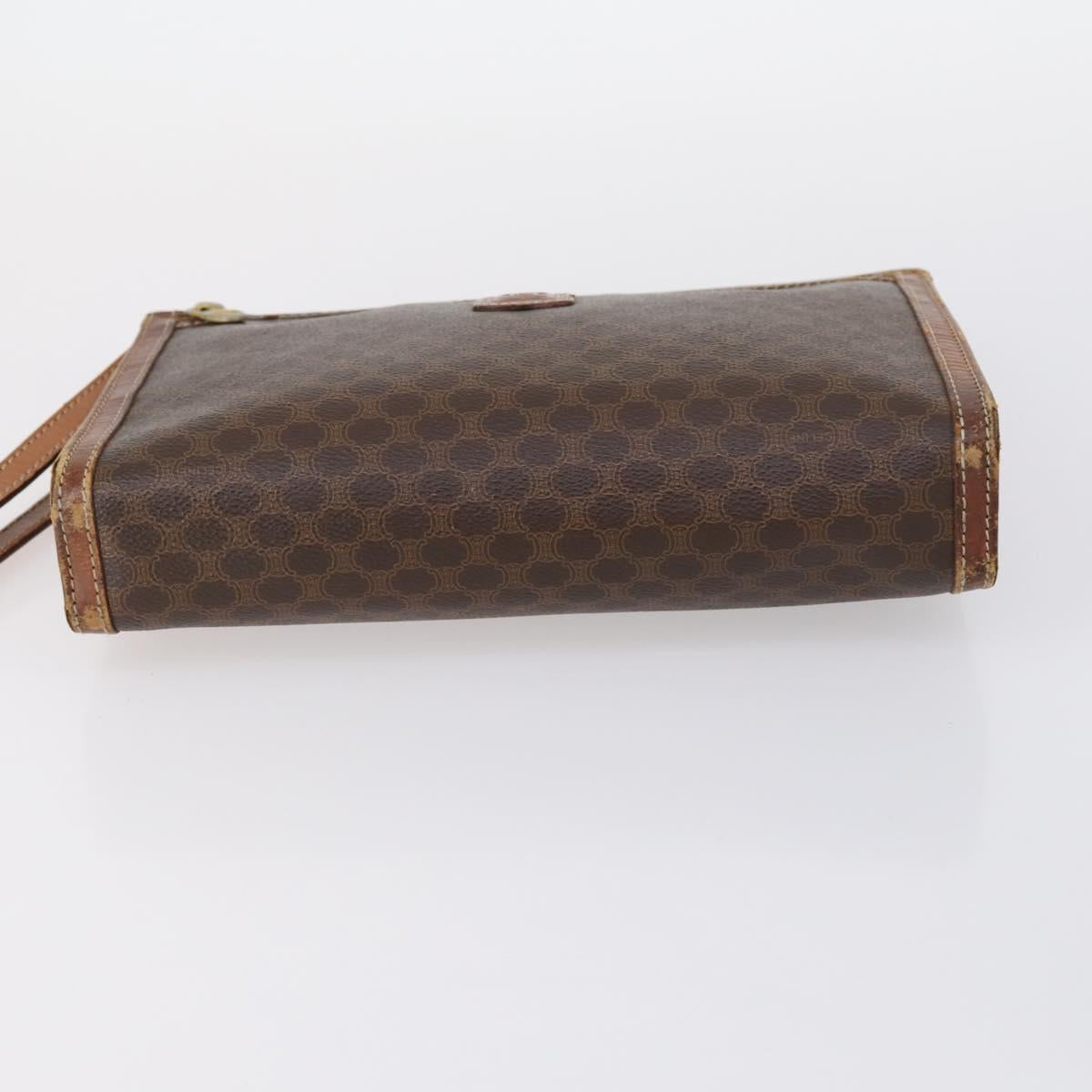 CELINE Shoulder Bag PVC Leather 5Set Black Brown Auth bs30279