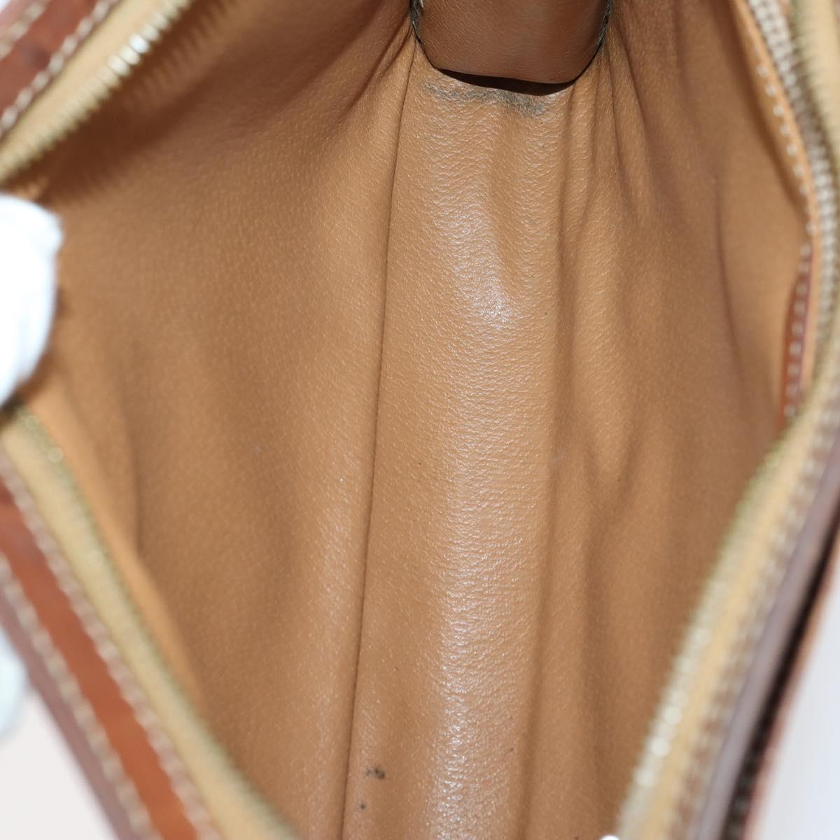 CELINE Shoulder Bag PVC Leather 5Set Black Brown Auth bs30279