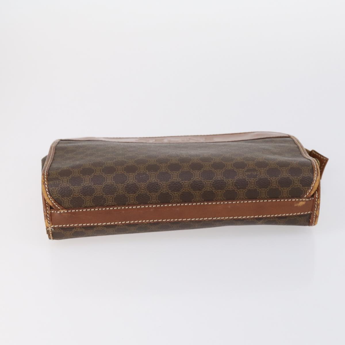 CELINE Shoulder Bag PVC Leather 5Set Black Brown Auth bs30279