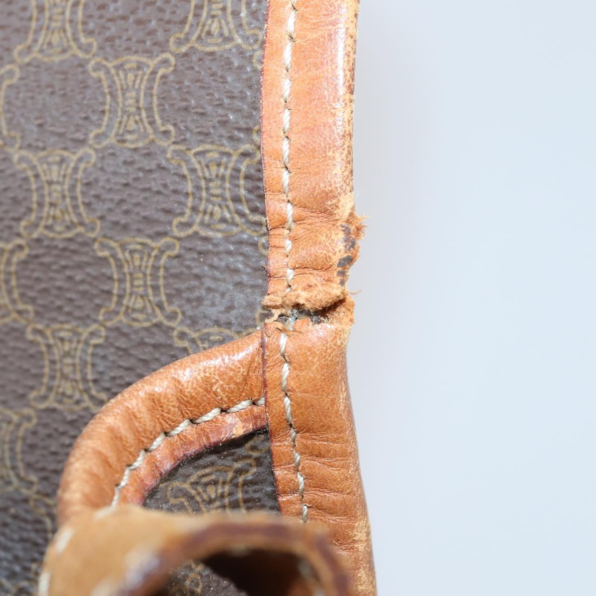 CELINE Shoulder Bag PVC Leather 5Set Black Brown Auth bs30279