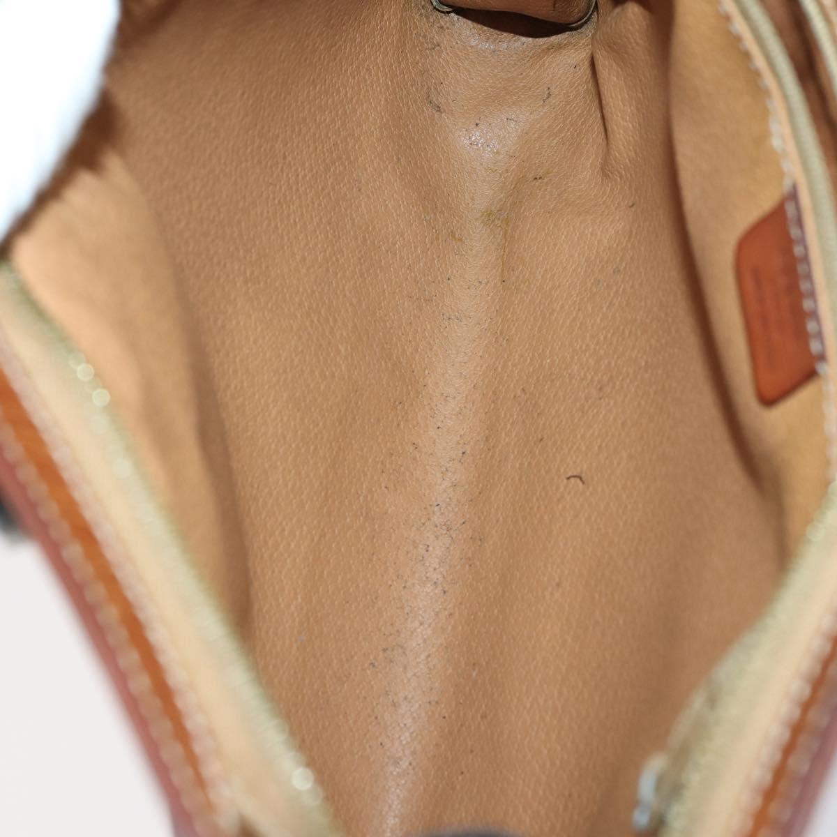 CELINE Shoulder Bag PVC Leather 5Set Black Brown Auth bs30279