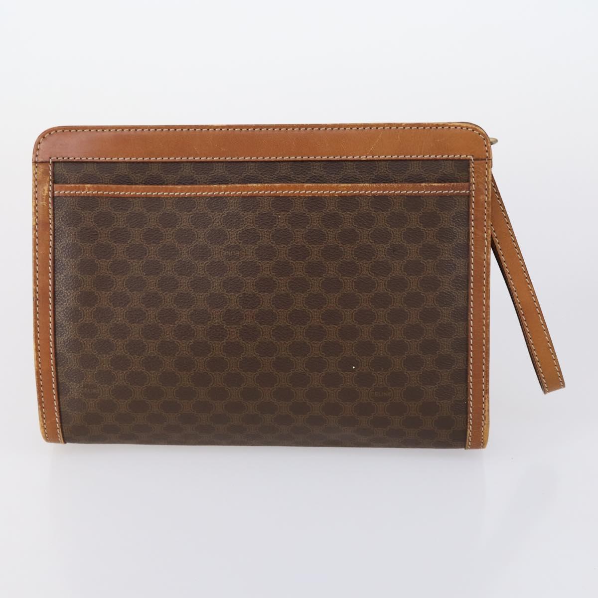 CELINE Shoulder Bag PVC Leather 5Set Black Brown Auth bs30279