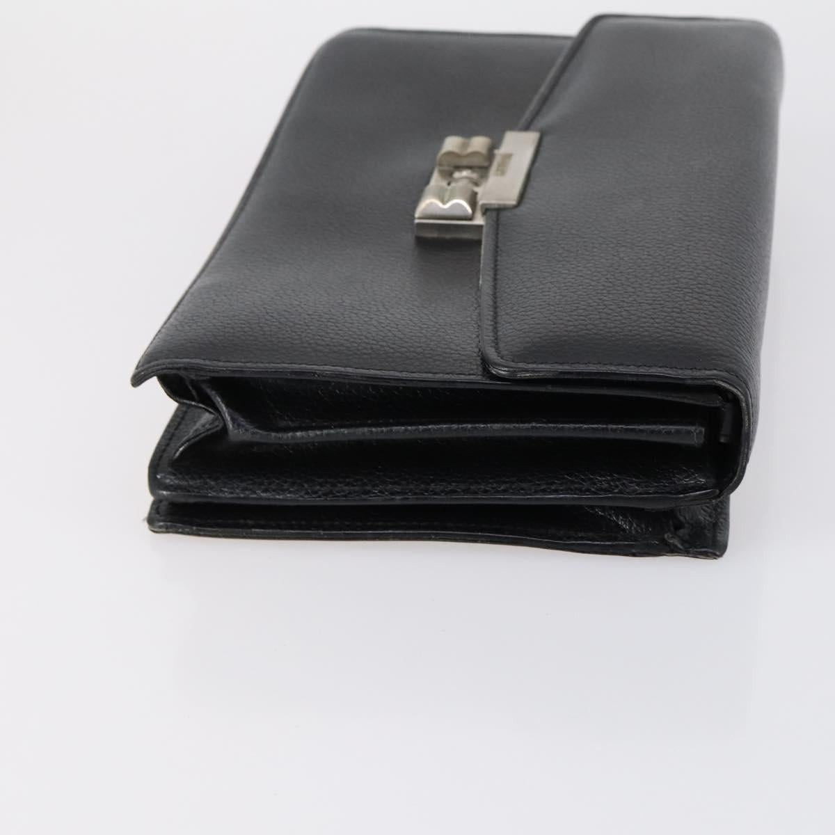 BALLY Shoulder Bag Leather Nylon PVC 4Set Black Brown Auth bs30281