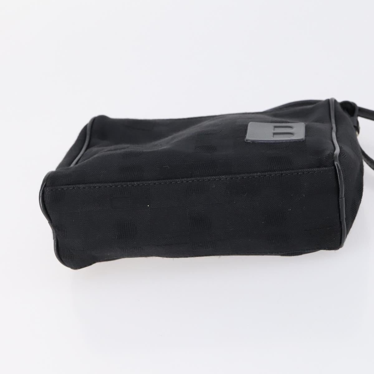 BALLY Shoulder Bag Leather Nylon PVC 4Set Black Brown Auth bs30281