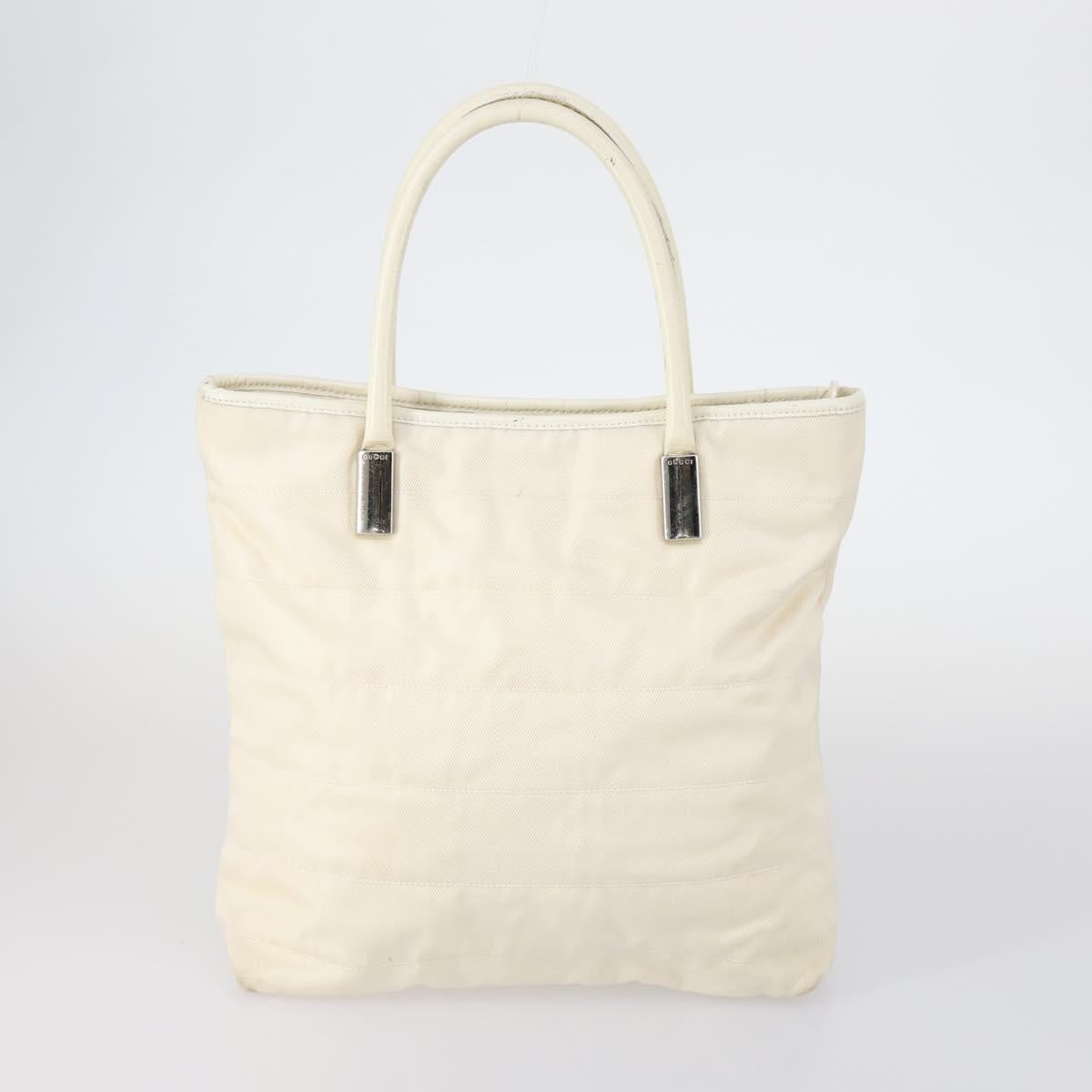 GUCCI Tote Bag Suede Canvas Nylon 4Set Black Ivory Auth bs30282