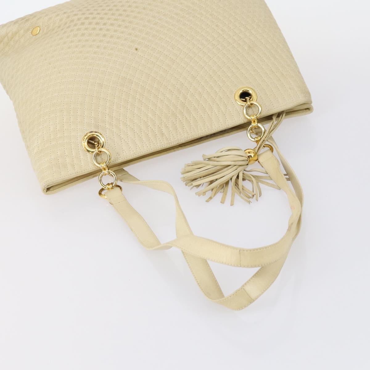 BALLY Tote Bag Leather Canvas Nylon 4Set Black Ivory Navy Auth bs30284