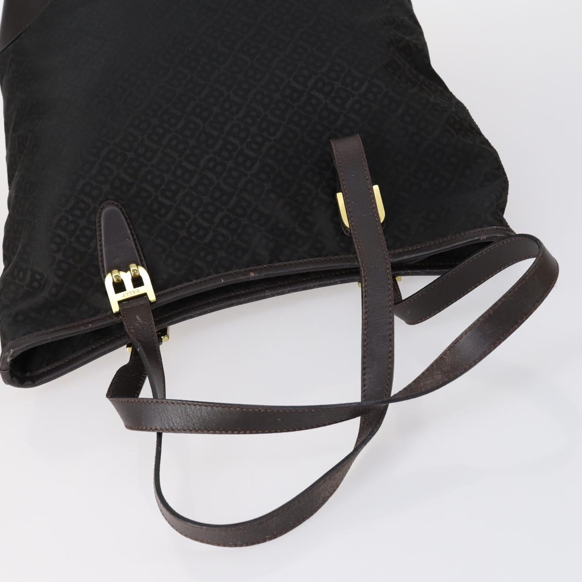 BALLY Tote Bag Leather Canvas Nylon 4Set Black Ivory Navy Auth bs30284