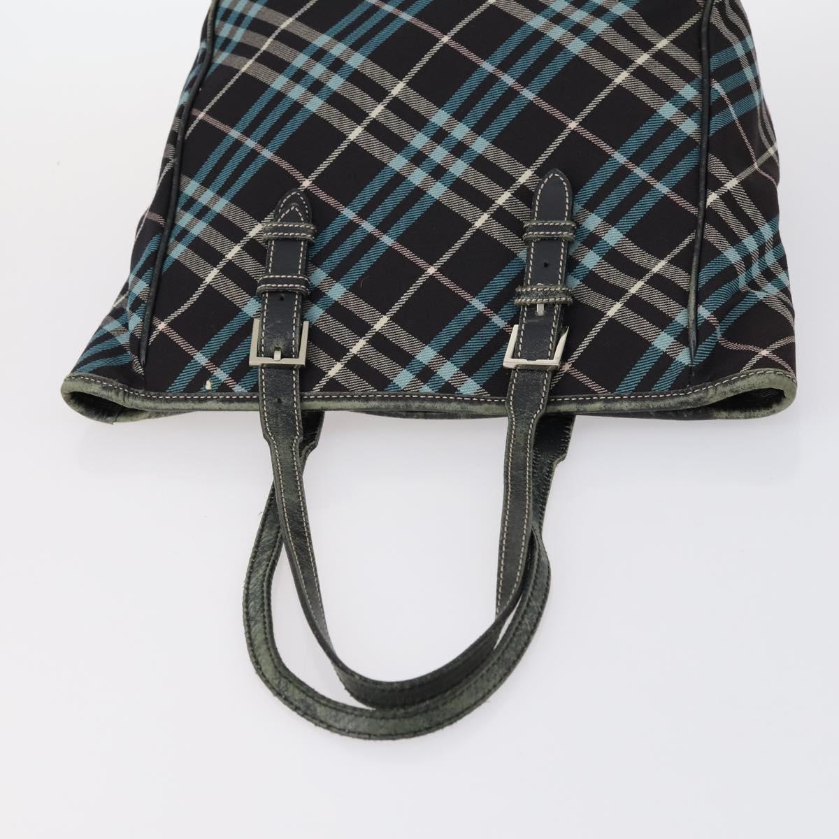 BURBERRY Nova Check Tote Bag PVC Nylon Canvas 5Set Beige Navy Auth bs30285