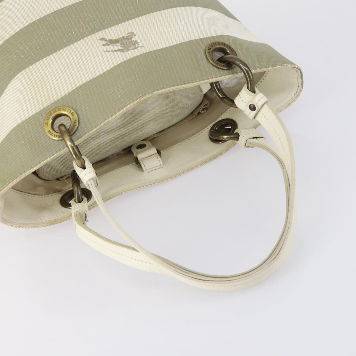 BURBERRY Nova Check Tote Bag PVC Nylon Canvas 5Set Beige Navy Auth bs30285