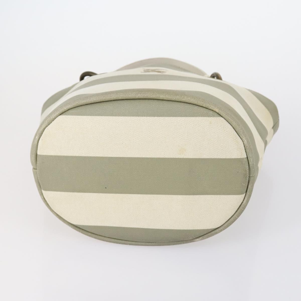 BURBERRY Nova Check Tote Bag PVC Nylon Canvas 5Set Beige Navy Auth bs30285