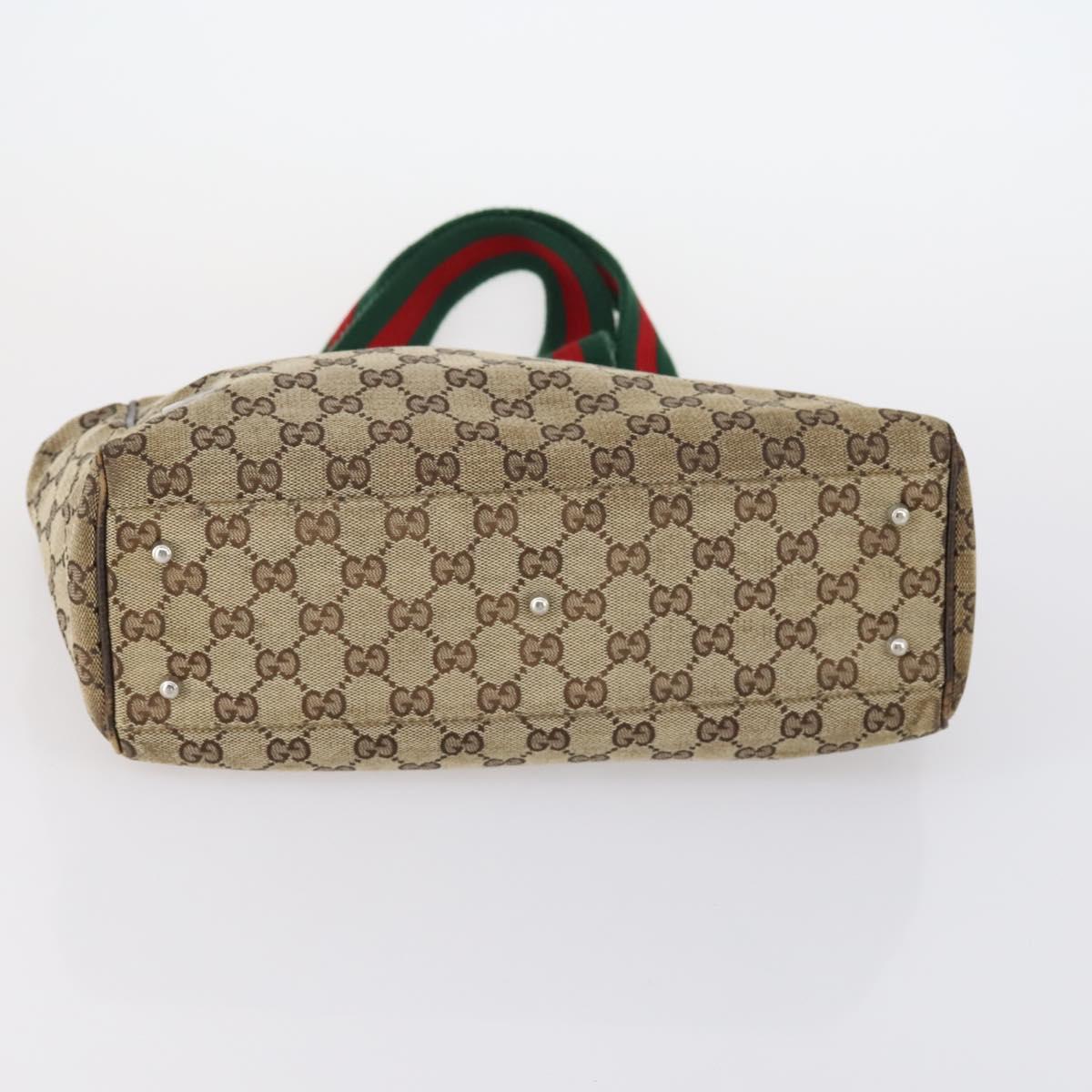 GUCCI GG Canvas Web Sherry Line Bag PVC Nylon 5 Set Red Beige Auth bs30286