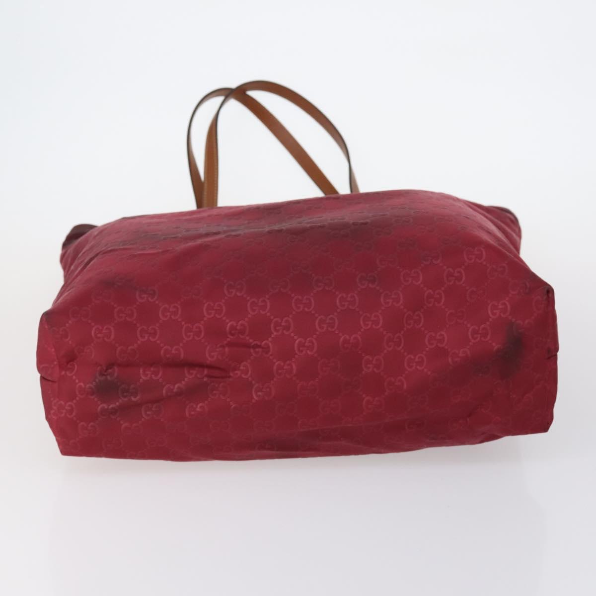 GUCCI GG Canvas Web Sherry Line Bag PVC Nylon 5 Set Red Beige Auth bs30286