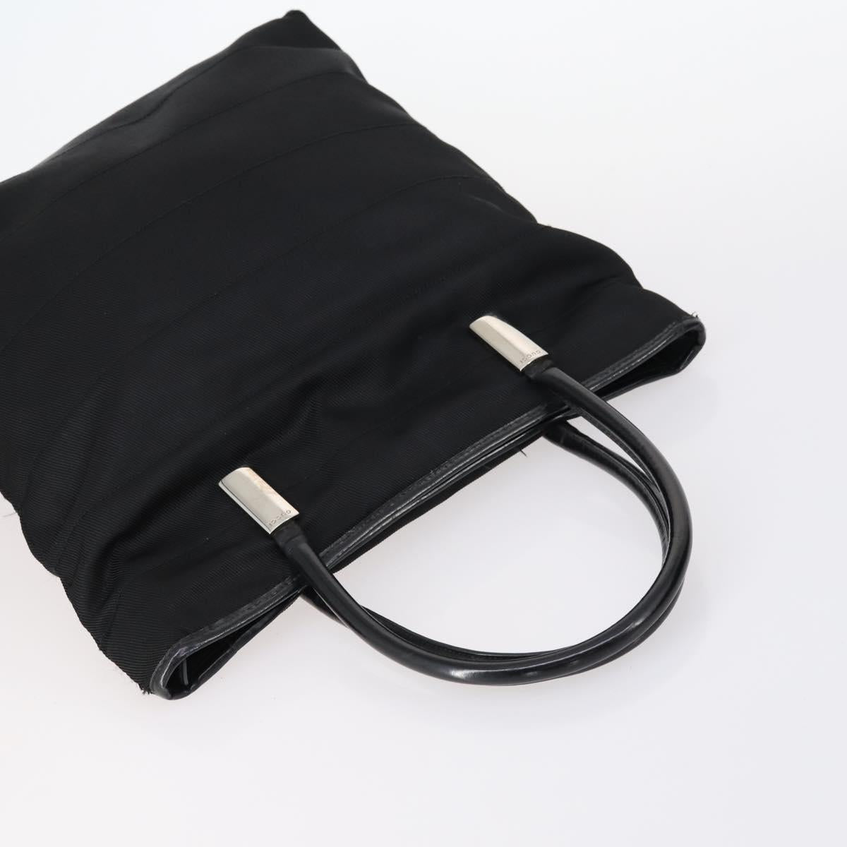 GUCCI Web Sherry Line Hand Bag Leather Nylon 5Set Black Khaki Auth bs30287