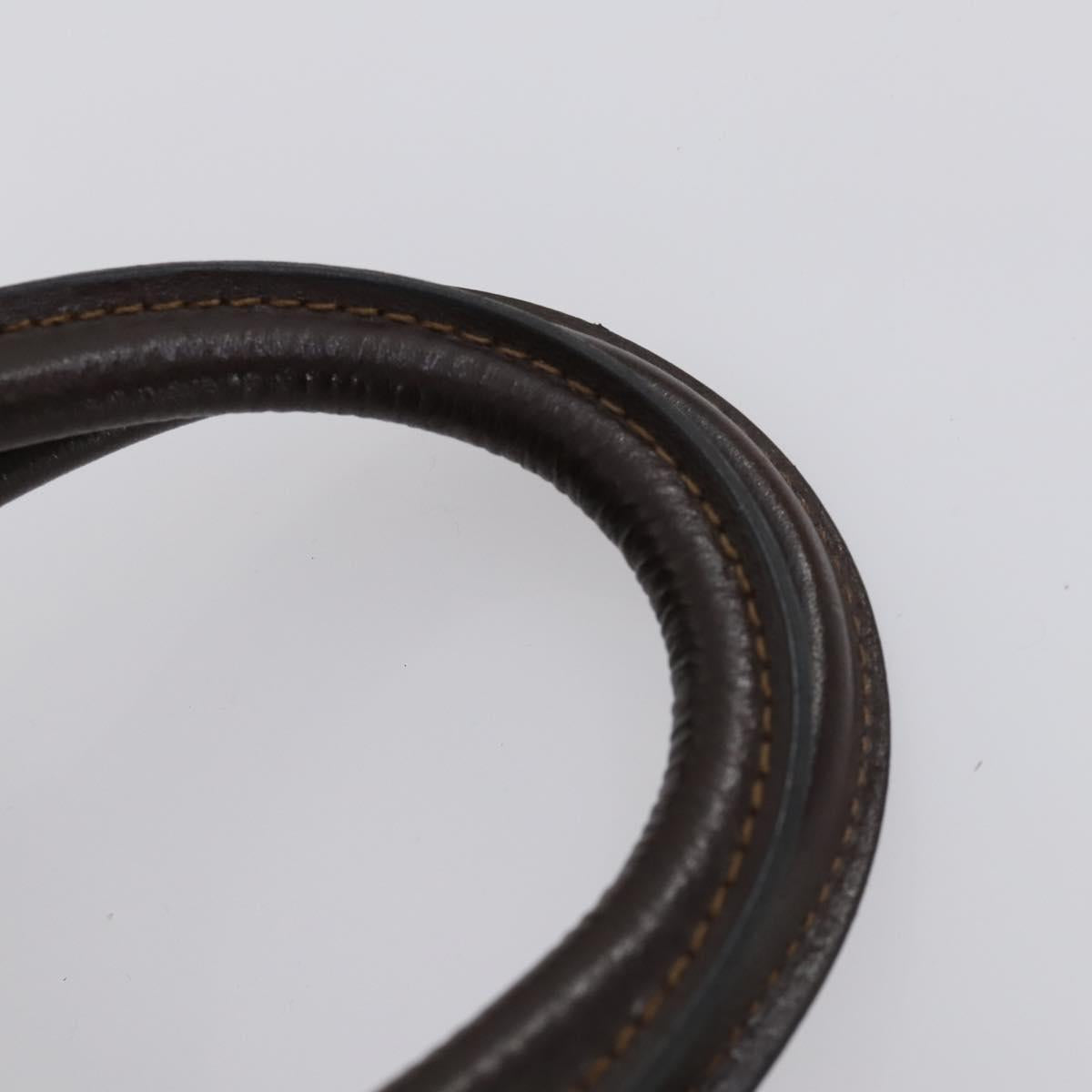 CELINE C Macadam Canvas Hand Bag PVC 3Set Navy Brown Auth bs30288