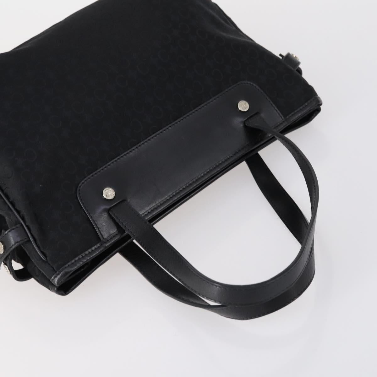 CELINE C Macadam Canvas Bag Nylon PVC Canvas Suede 4 Set Beige Auth bs30289