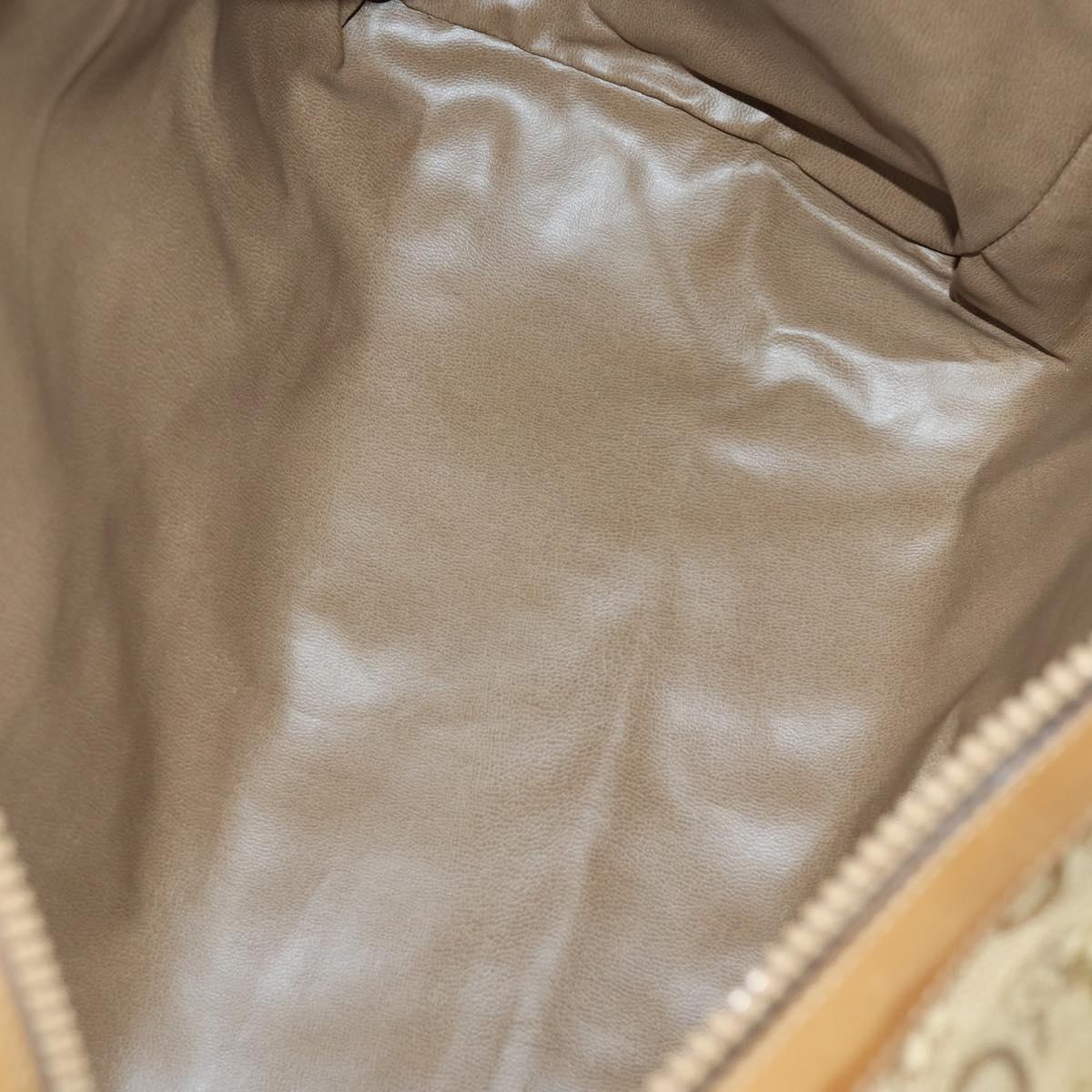 CELINE C Macadam Canvas Bag Nylon PVC Canvas Suede 4 Set Beige Auth bs30289