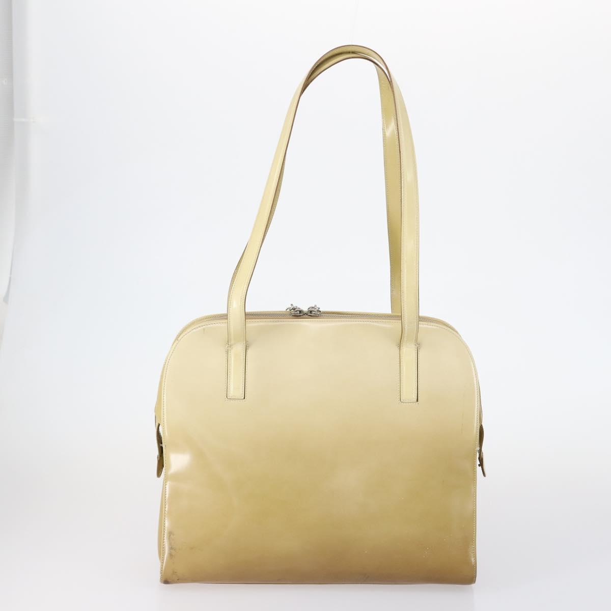 Salvatore Ferragamo Bag Leather Sequin PVC 4 Set Black Beige Silver Auth bs30291