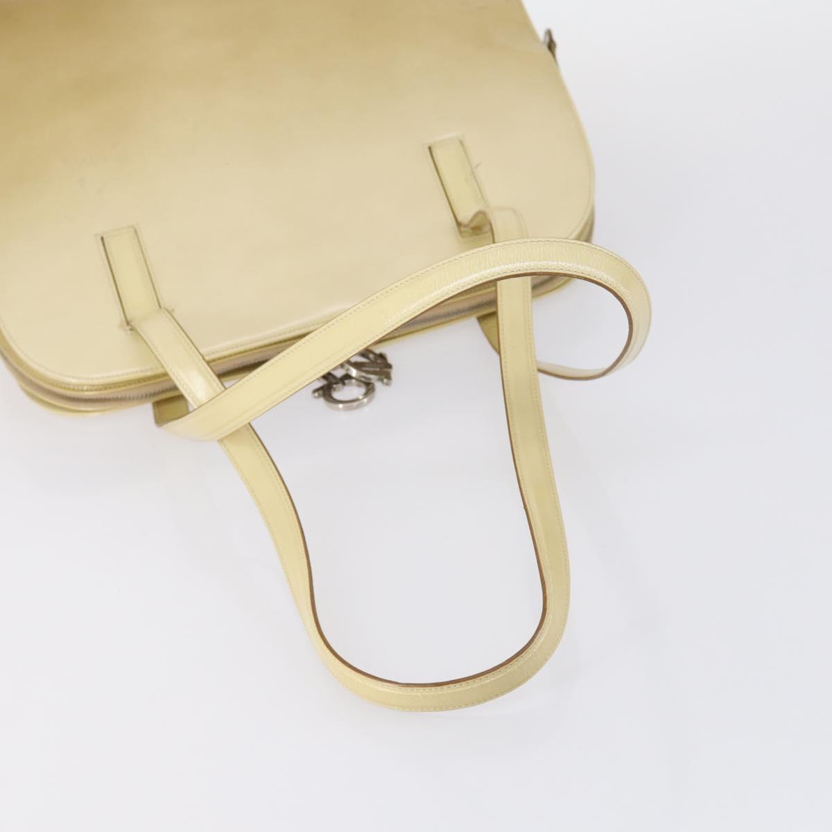 Salvatore Ferragamo Bag Leather Sequin PVC 4 Set Black Beige Silver Auth bs30291