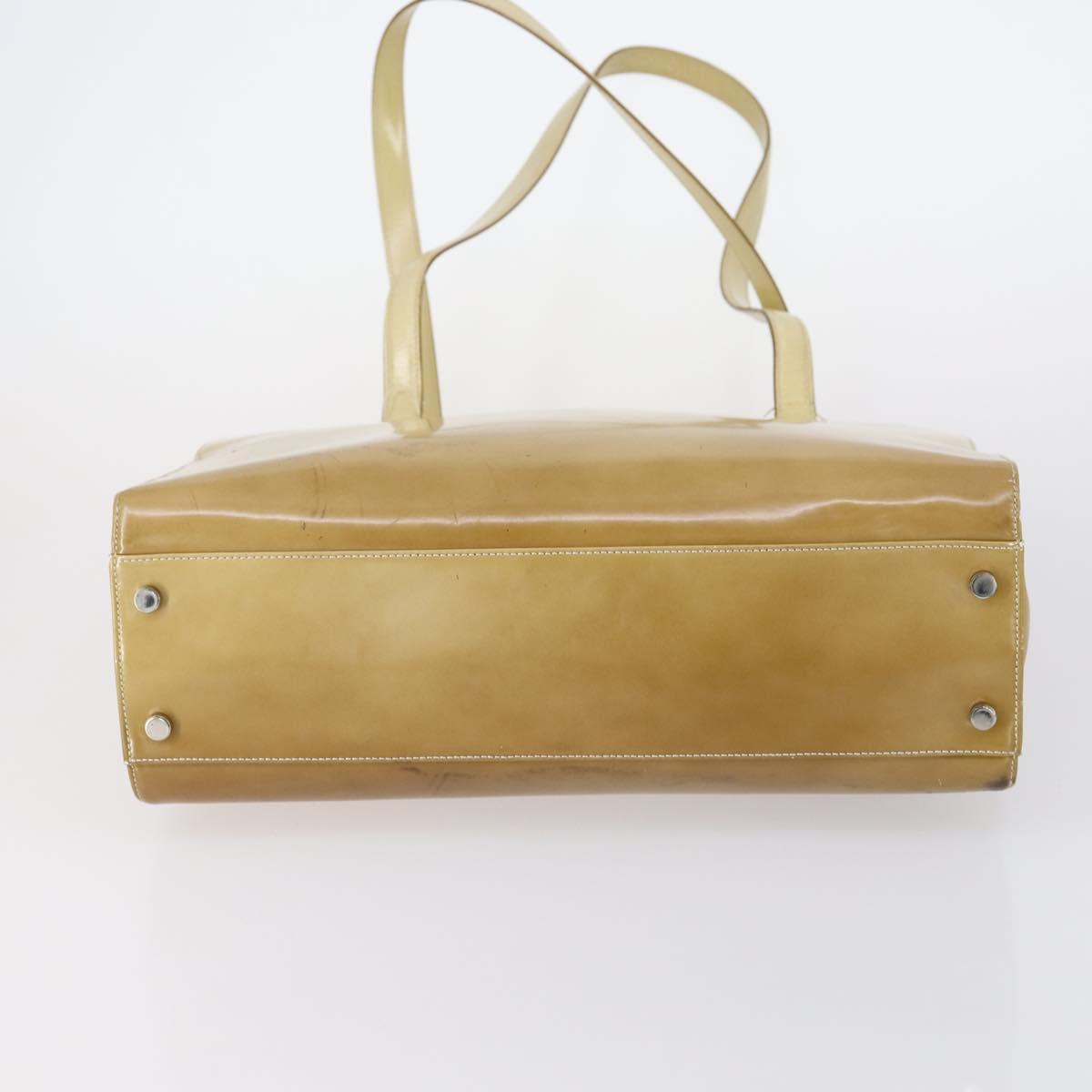 Salvatore Ferragamo Bag Leather Sequin PVC 4 Set Black Beige Silver Auth bs30291