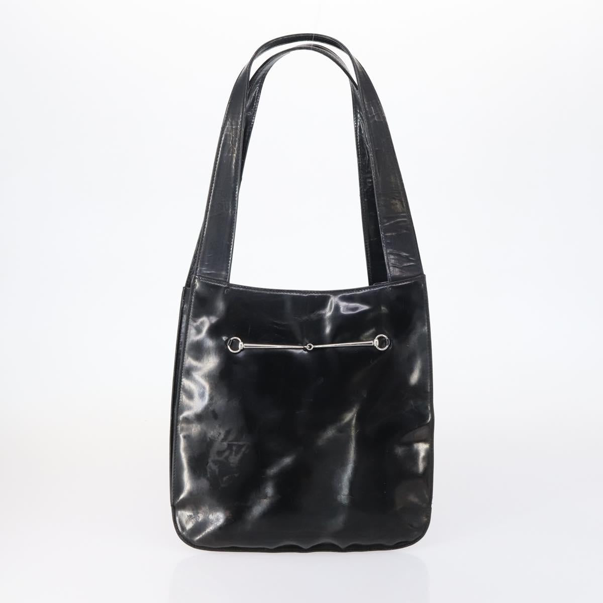 GUCCI Shoulder Bag Leather Nylon 5 Set Black Auth bs30293