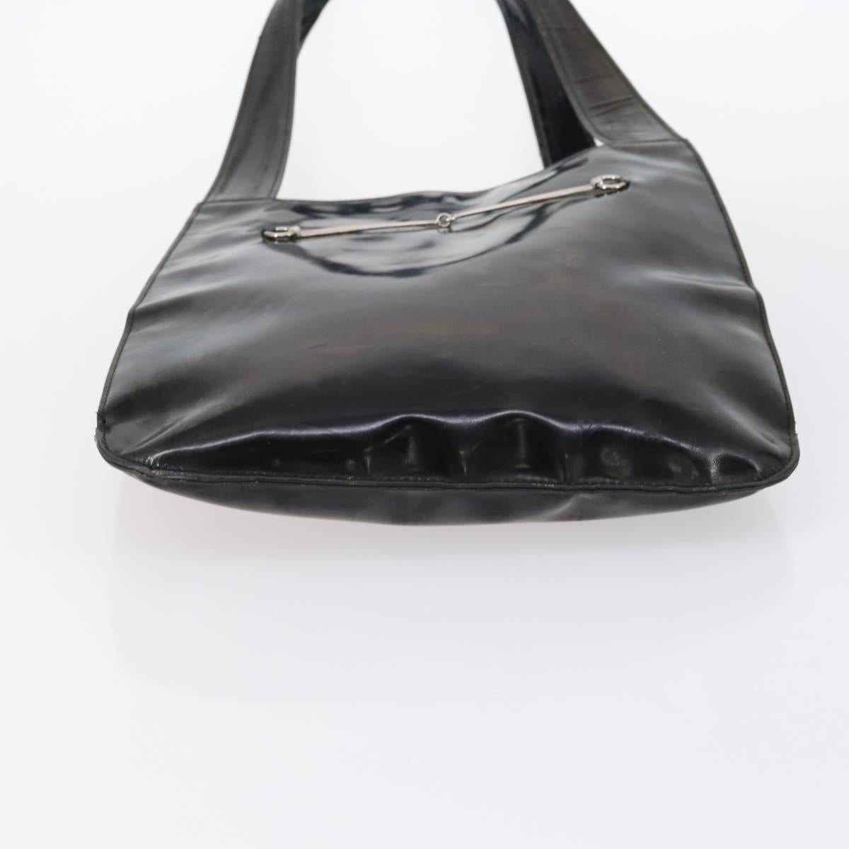 GUCCI Shoulder Bag Leather Nylon 5 Set Black Auth bs30293