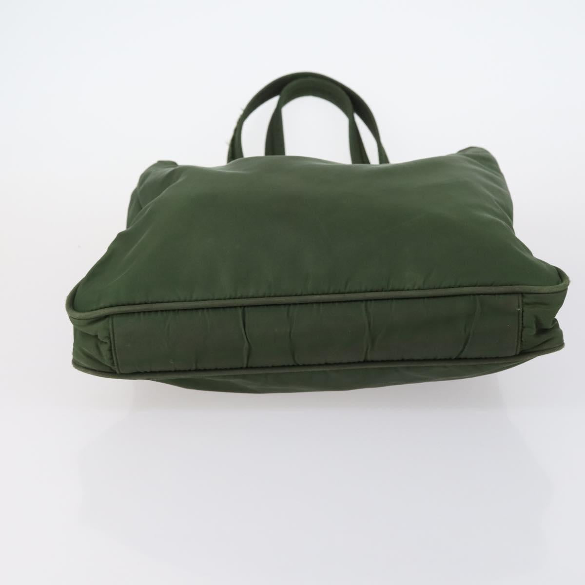 PRADA Tote Bag Nylon Suede 5Set Brown Khaki beige Auth bs30294