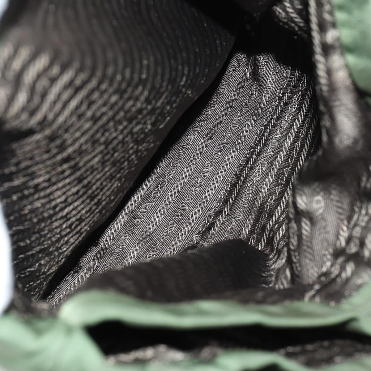 PRADA Tote Bag Nylon Suede 5Set Brown Khaki beige Auth bs30294