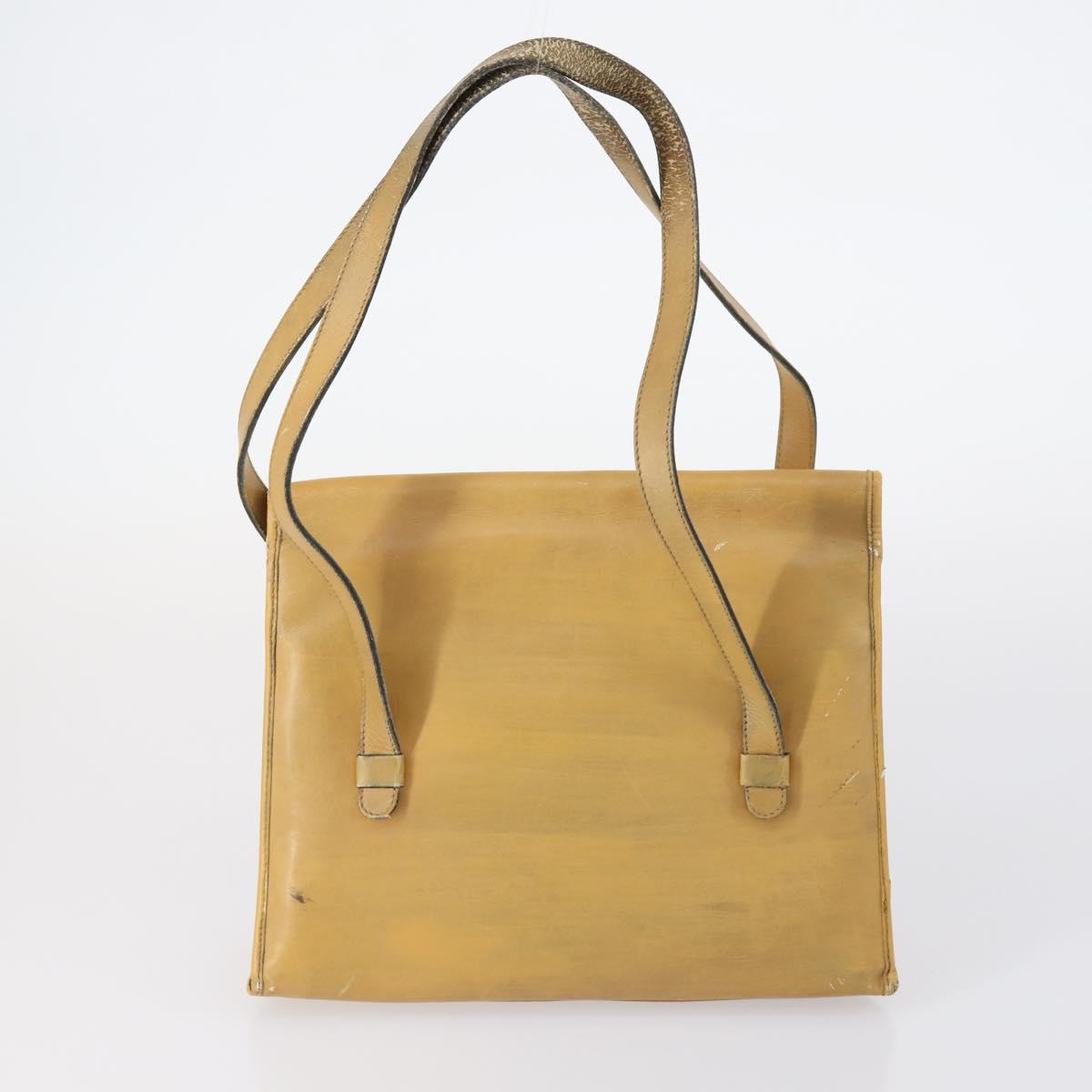 Christian Dior Shoulder Bag Leather Canvas 3 Set Black Beige Auth bs30295