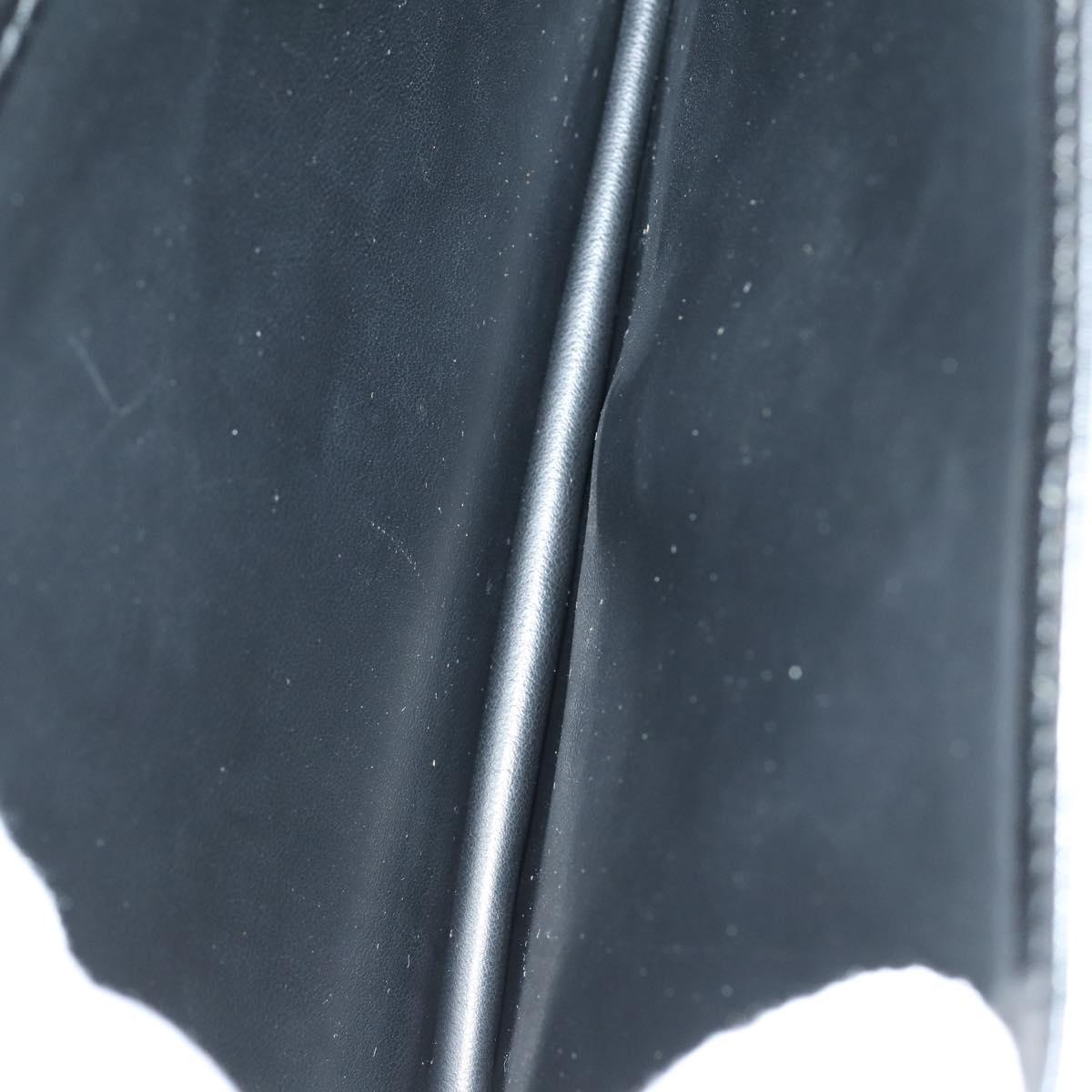 BALLY Tote Bag Leather Nylon PVC 5Set Black Beige Auth bs30296