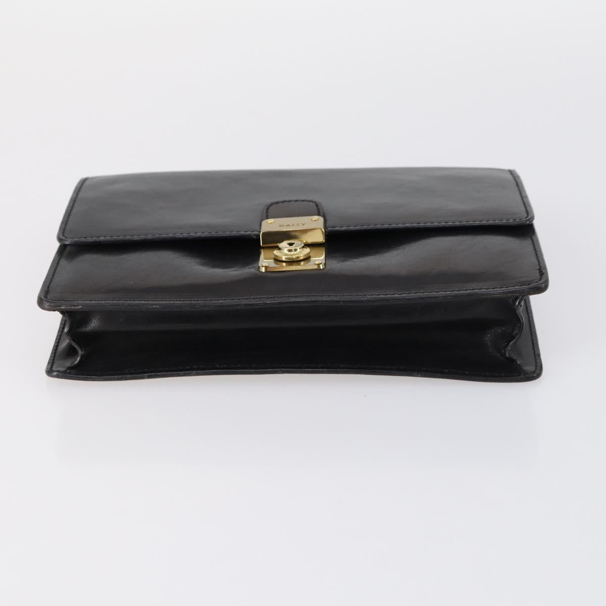 BALLY Tote Bag Leather Nylon PVC 5Set Black Beige Auth bs30296