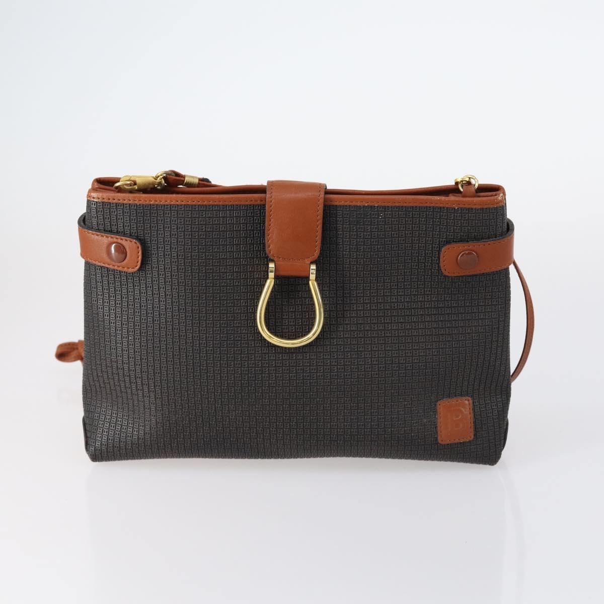 BALLY Tote Bag Leather Nylon PVC 5Set Black Beige Auth bs30296