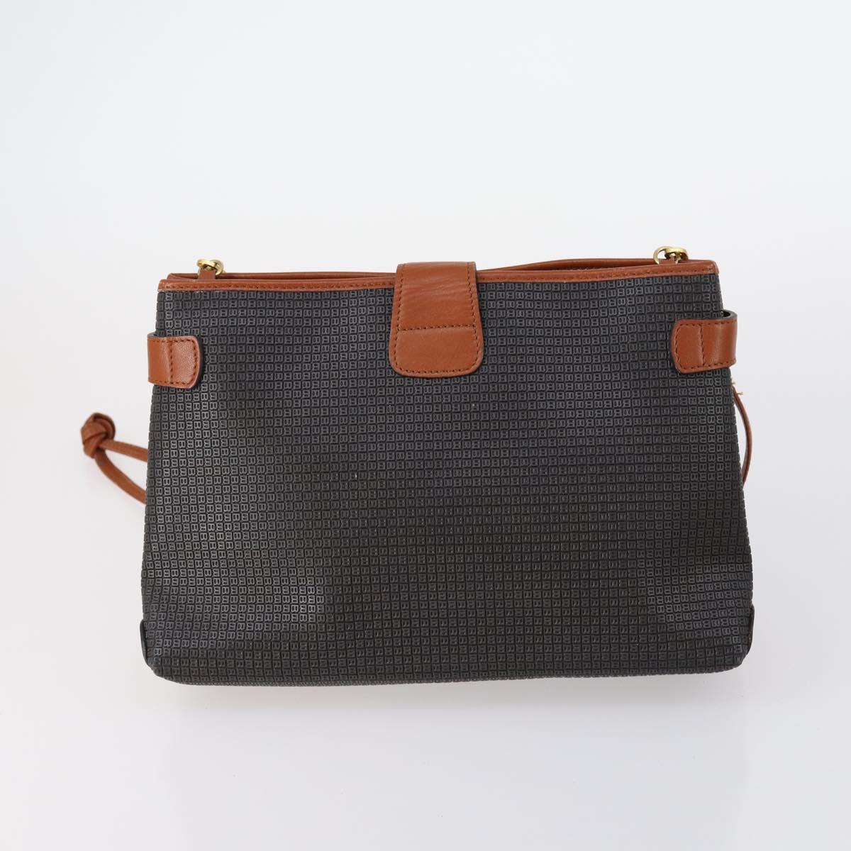 BALLY Tote Bag Leather Nylon PVC 5Set Black Beige Auth bs30296