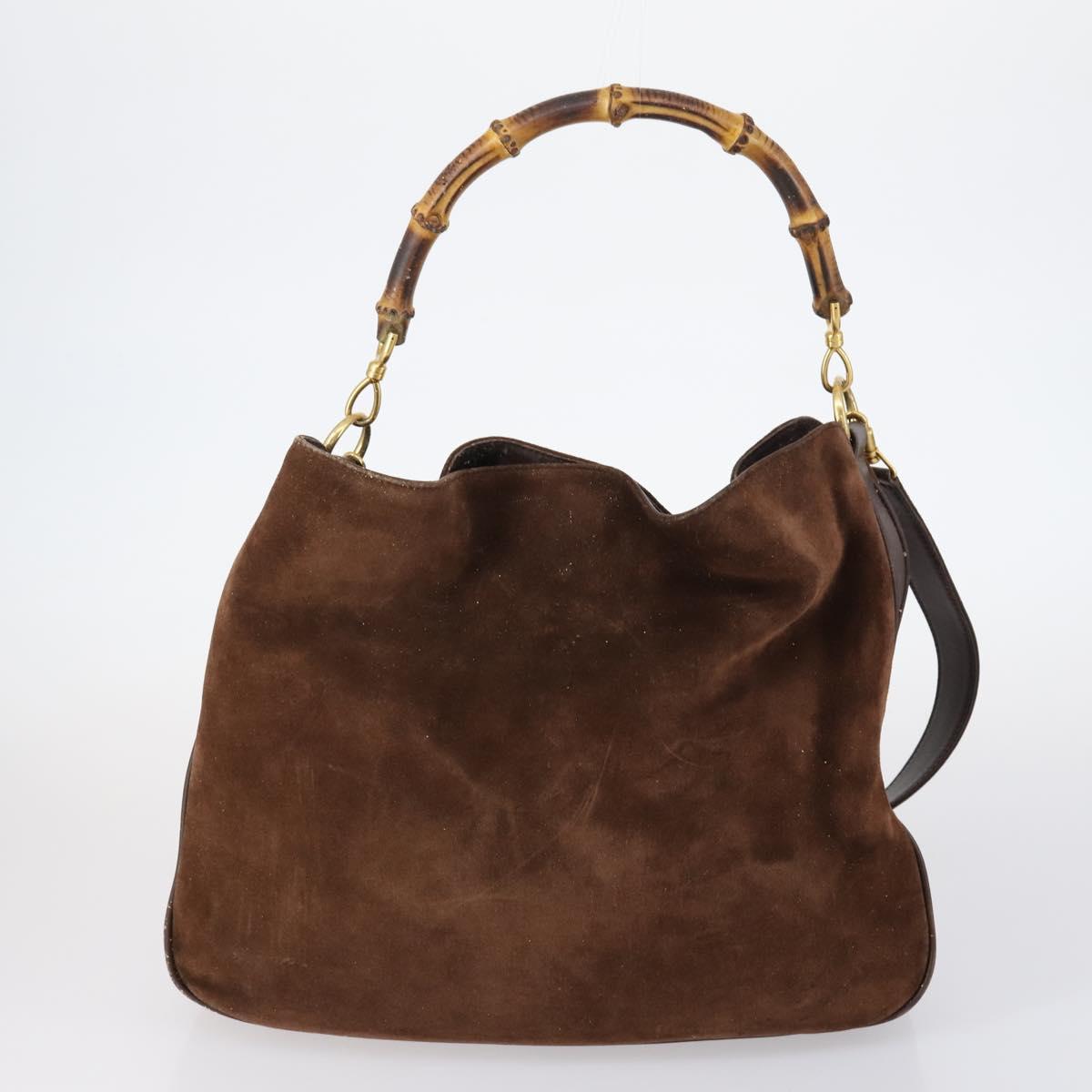 GUCCI Shoulder Bag PVC Suede Leather 5Set Black White Brown Auth bs30297