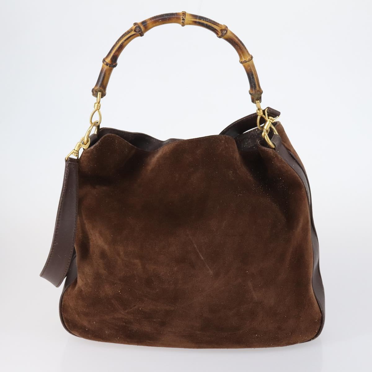 GUCCI Shoulder Bag PVC Suede Leather 5Set Black White Brown Auth bs30297